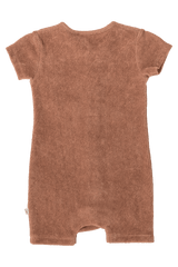 Terry Baby Jumpsuit Tawny Brown