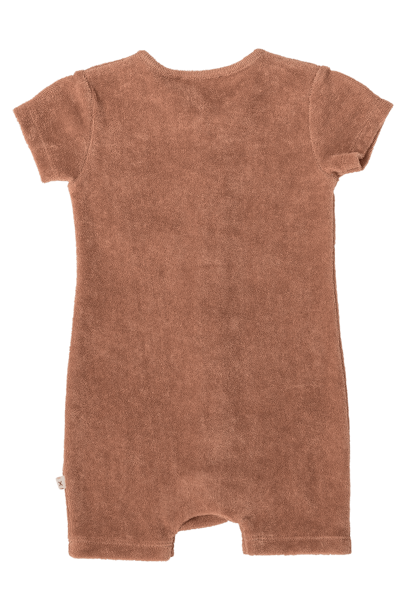Terry Baby Jumpsuit Tawny Brown