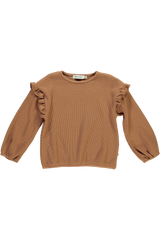 Sweater with ruffle